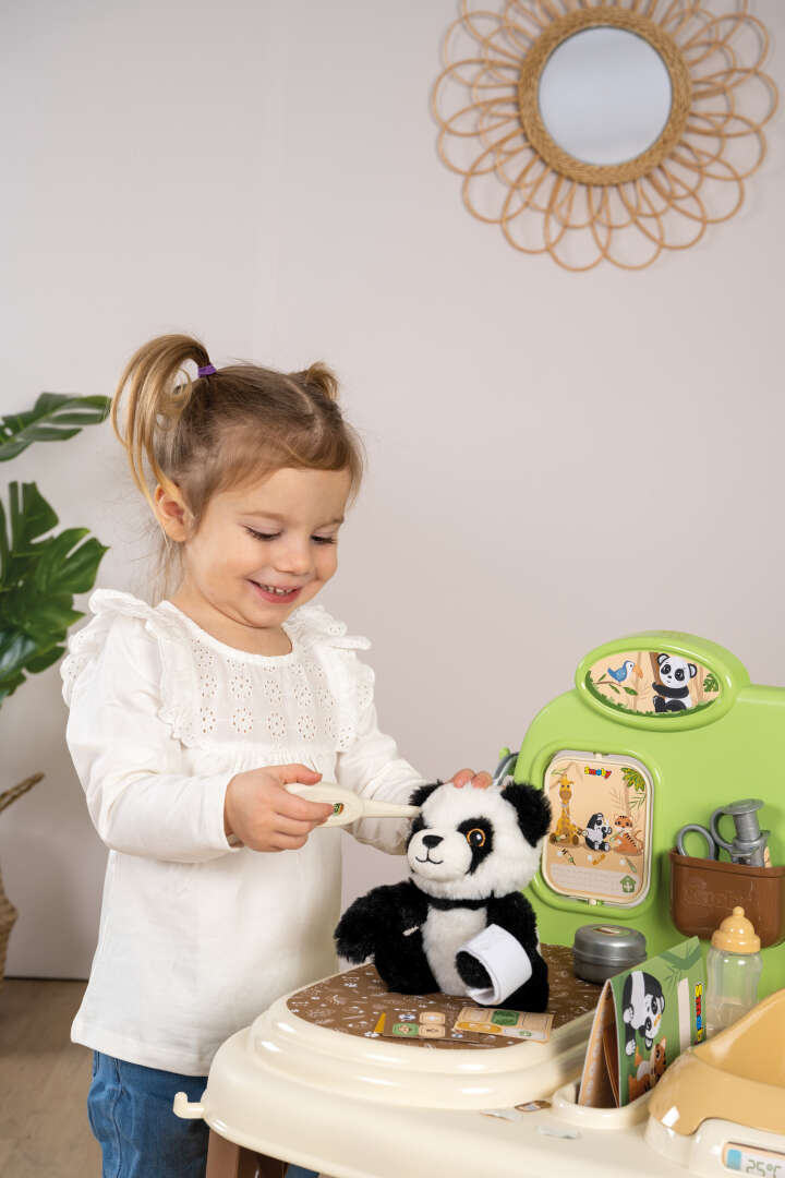 Smoby Tierarzt Klinik mit Panda Kuscheltier
